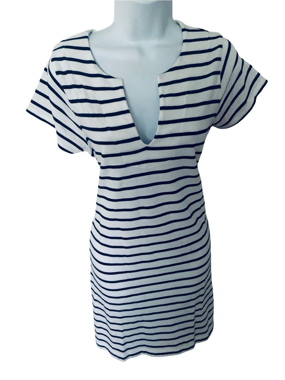 Vineyard Vines White and Navy Striped Dress -S